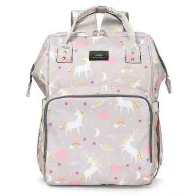 Fashion Backpack Multi-functional Print Mother Bag Large Capacity Baby Diaper Bag With Stroller Strap For Mom