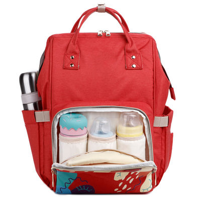 Water Resistant Red 17L Changing Bag Backpack Large Capacity 0.55kg