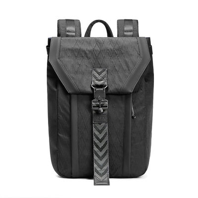 PU Leather Travel Men Business Backpack With Physiological Curve Back